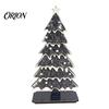 Desktop Xmas Party Centerpieces Rustic Christmas Tree Table Decoration, Vintage Wooden Standing Sign with Decor Base for Winter Home Office, Farmhouse