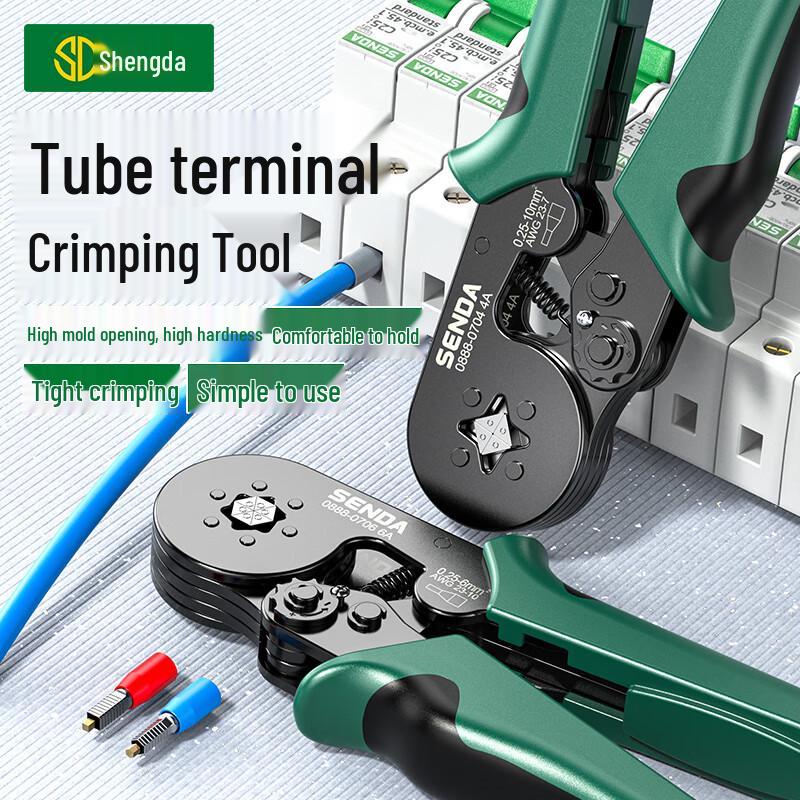 Shengda Self-Adjusting Ratchet Terminal Crimping Pliers