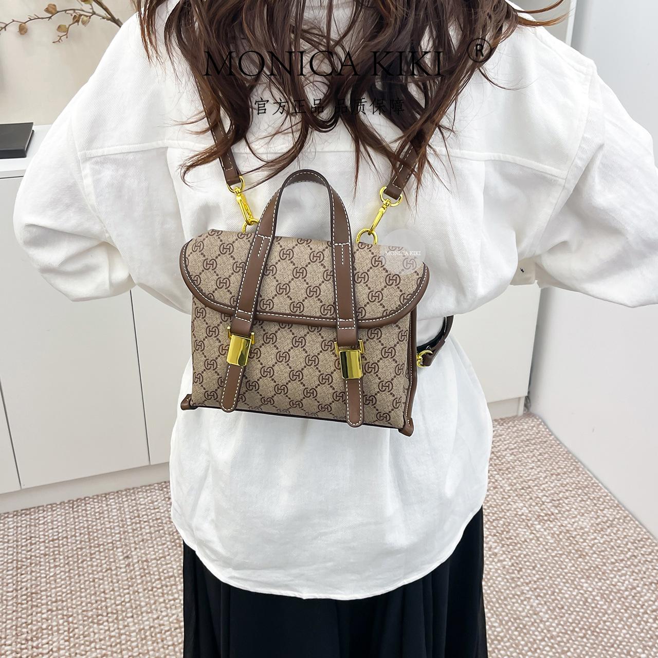 

Рюкзак женский 2025 Новый Повседневный Модный Универсальный На плечо Легкая Роскошь Премиум Нишевый Дизайн Сумка серый