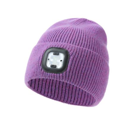 New Design Headband Listen Songs Talk Beanie Knitted Bone Conduction Headphones Wireless Music Head Light