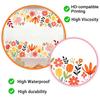 Watercolor Flower Pattern Window Sticker, Transparent Electrostatic Adhesion Glass Decal, Waterproof Scratch-Resistant Decorative Film