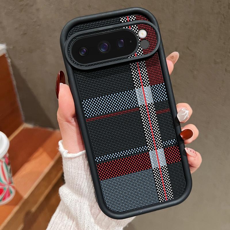 Grid Lines Pattern TPU Phone Case For Google Pixel 10 8 7 Pro 8A 9A 7A Pixel 9 10 Pro XL Shockproof Soft Silicone Back Cover
