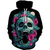 Autumn Skull Halloween Digital Printed Sweatshirt Fashion Thin Men's Pullover Hoodie