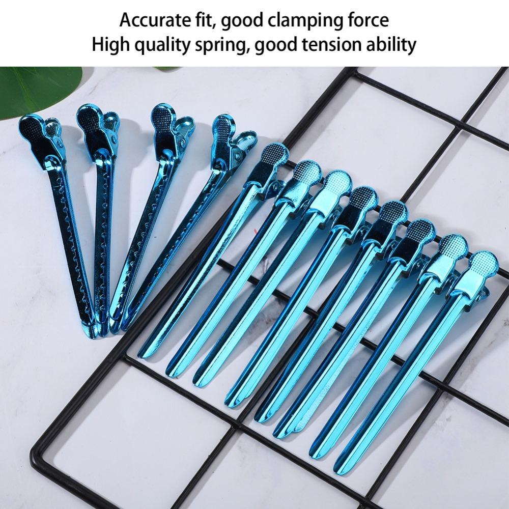 12PCS Strong Clamping Force Duckbilled Hair Clips Stainless Steel Professional Hair Clips For Women