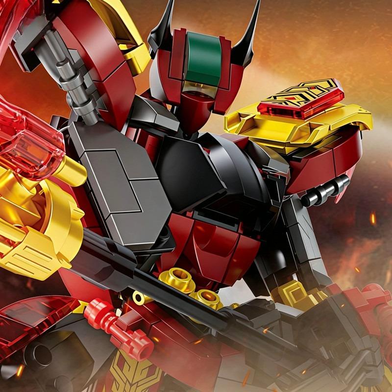 Creative Series Magical Three Kingdoms Warrior Mech Building Blocks for Children's Educational Toys NO BOX
