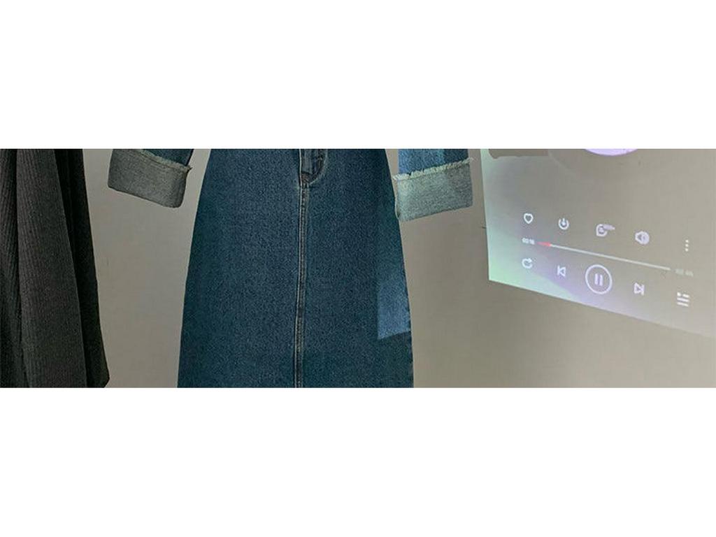 Women's Retro Frayed Denim Suit: Short Jacket & Slit Midi Skirt Two-Piece Set for Spring/Autumn