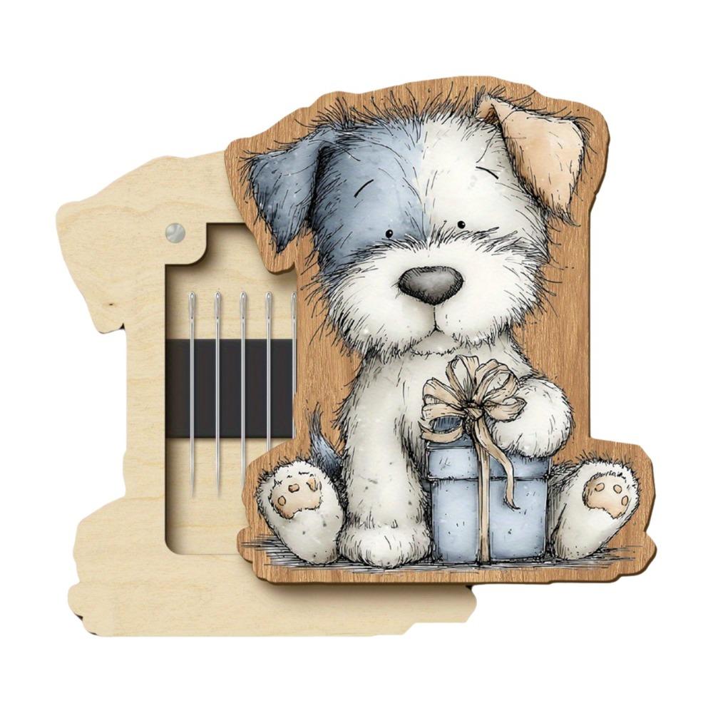 

Sewing Machine-Themed Sewing Storage Box Handmade Wood Needle Holder Quilting Style C