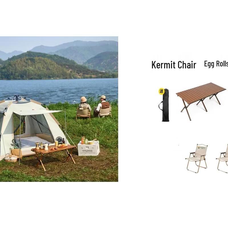 Trendy Picnic Set with Quick-Open Tent