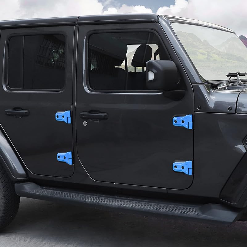 8PCS Door Hinge Cover Trim Accessories For 2018-2024 2025+ Jeep Wrangler JL JLU For -2024 2025+ Jeep Gladiator JT (Purple)