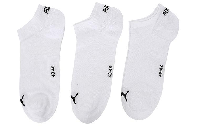 PUMA Ankle Socks Unisex 3 Pack White 906845-04 43/46