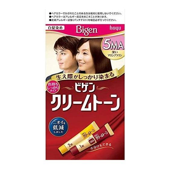 Hoyu Bigen Cream Tone 5MA (deep marron brown) 1 agent 40g + 2 agents 40g x 4 pieces
