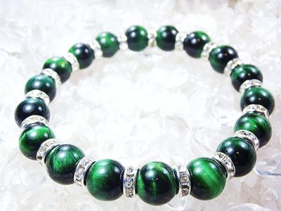 Success Green Tiger Eye Power Stone Bracelet for Natural AAA Size Men with Large Men, Stone, (20cm, Men's XL) [For Wrists]