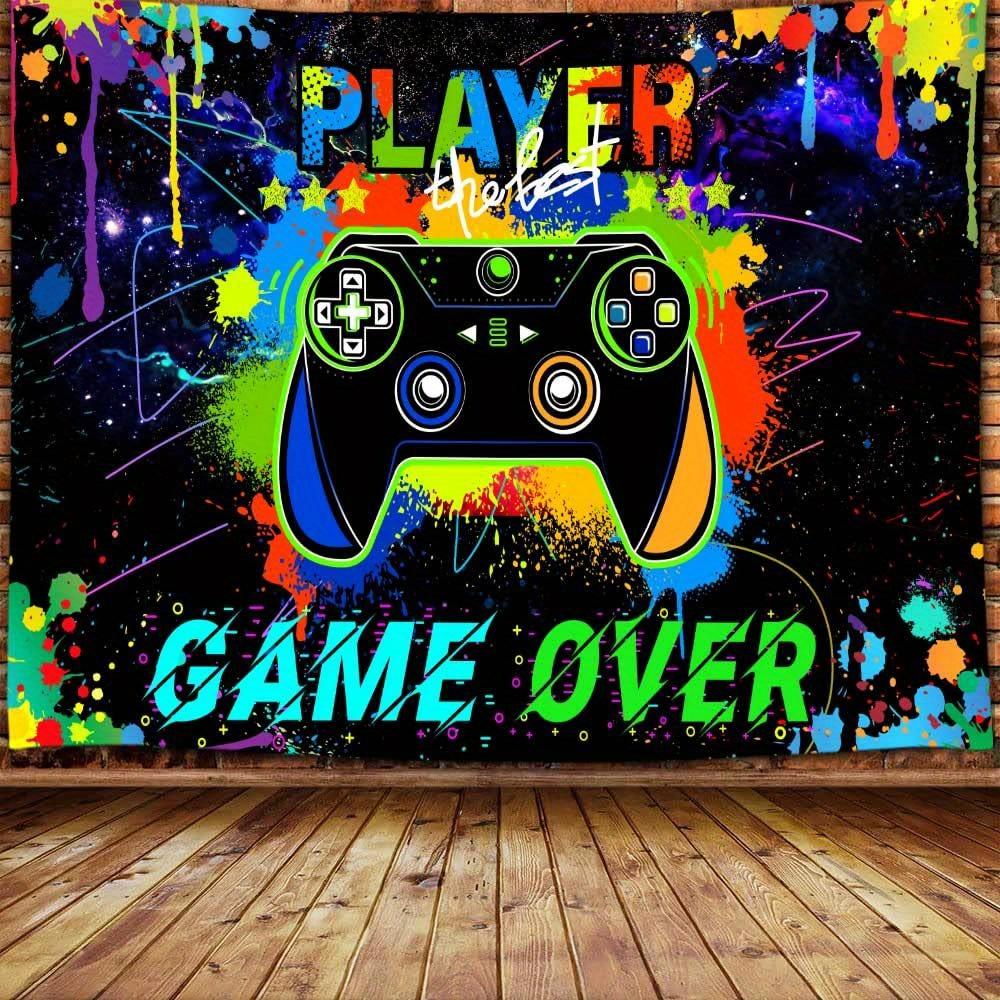 

Gamers Paradise Tapestry Colorful Bold and Energetically Unique Wall Art for an EyeCatching Gaming Decor Statement 74x94cm(29x37in)