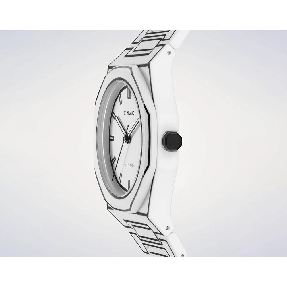 D1 Milano Men S Polycarbonate White Sketch Watch 40.5mm Pcbj34