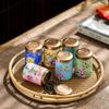 Chinese Enamel Color Flower and Bird Tea Caddy Ceramic Tea Jar Sealed Container Travel Tea Box Coffee Candy Storage Tank Teaware