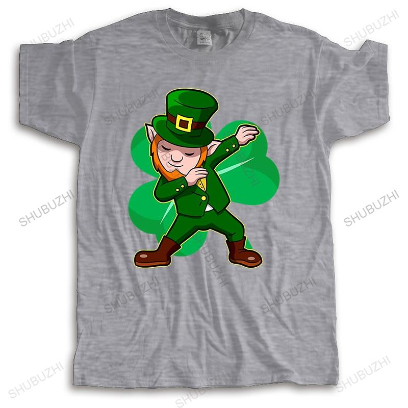Dabbing Leprechaun Tshirt Funny Dab St Patrick Day Gift Men Brand Printed Cotton TShirts Man Clothing