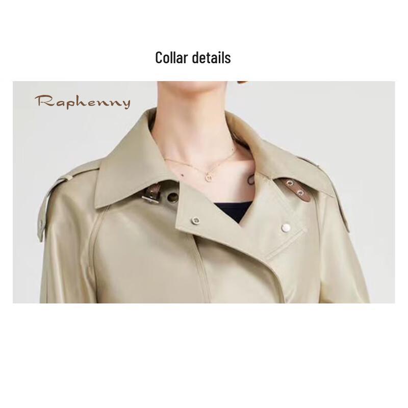 Raphenny Women's Classic Double-breasted Trench Coat