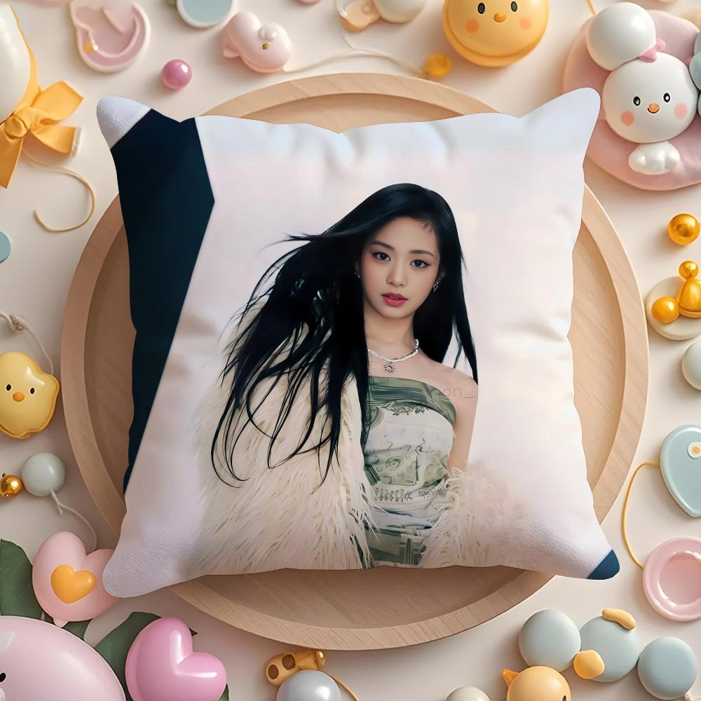 KPOP A-AhyeonS'S Cushion Cover Home & Car Multi-Scene Pillow Cover - Reversible, Soft & Durable for Daily Use