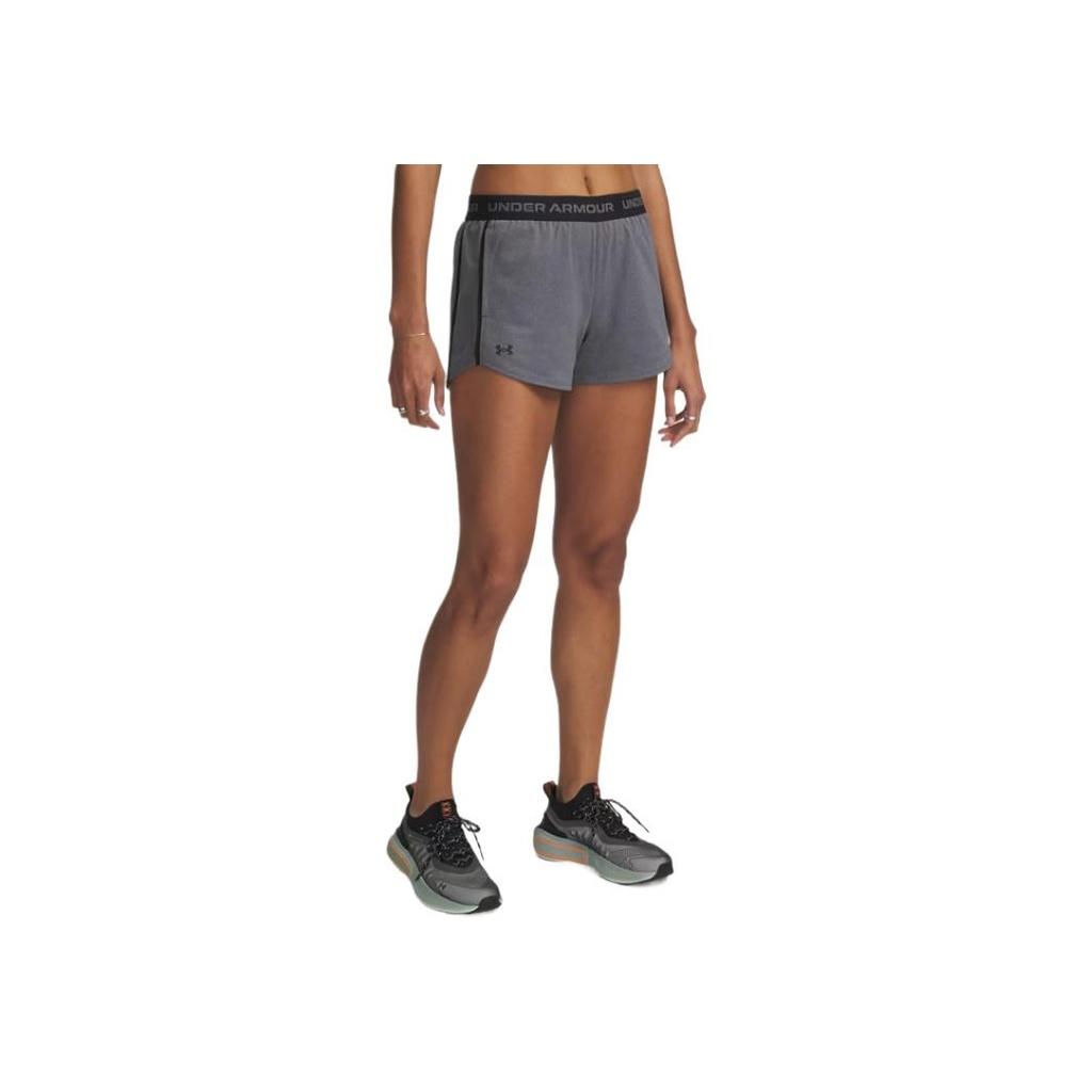 Under Armour Techplay Up Módní Pohodlné Trendy Jednoduché Střední Pas Sportovní Šortky Dámské šortky Šedá 1389882-025