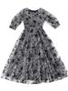 2025 Women's Plus Size Evening Banquet Dress - Slimming, Elegant, and Versatile Printed Design