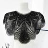 Elegant Beads Lace Collar Patches Adhesive For Wedding Gowns And Evening Dresses