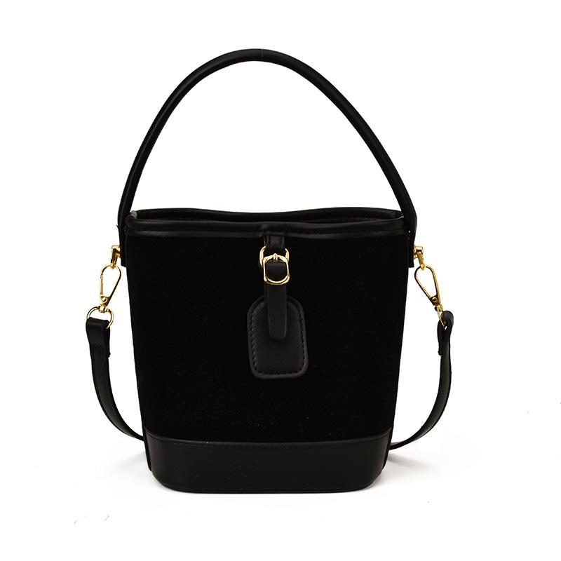 Handbag - Retro Bag - Shoulder Bag with Slanted Strap - Fashionable Women's Bag - Bucket Bag