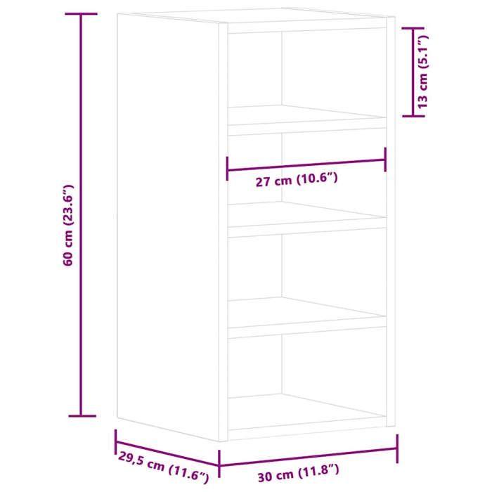 VidaXL Armoire suspendue "Riga" Blanc 30 x 29,5 x 60 cm Bois d'ingénierie 854166