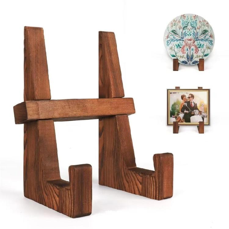 Stabiler Holzhalter Ausstellungsständer Regal Verstellbarer Holzstaffelei Halter zum Präsentieren von Tellern Bildern und Büchern auf Tischplatten