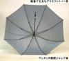 Large 65cm Stylish Design with Thick Automatic Fiberglass Matte Black Striped Umbrella, Ribs, Logo, Band, One-touch Opening, Durable, Lightweight,