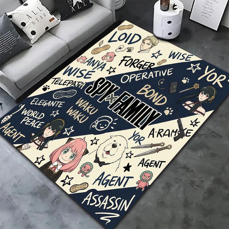 Spy Family Carpet Rug For Living Room Bedroom Home Sofa Decoration Kids Play Nonslip Floor Mat