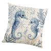 Plush Pillow Case Ocean Themed Linen Cushion Cover Perfect For Summer Home Decoration And Sofa Use