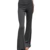 Women's Gray Micro-Flare Elastic Yoga Pants - Lazy Style, Slimming, Casual, Wide-Leg Sportswear for Autumn