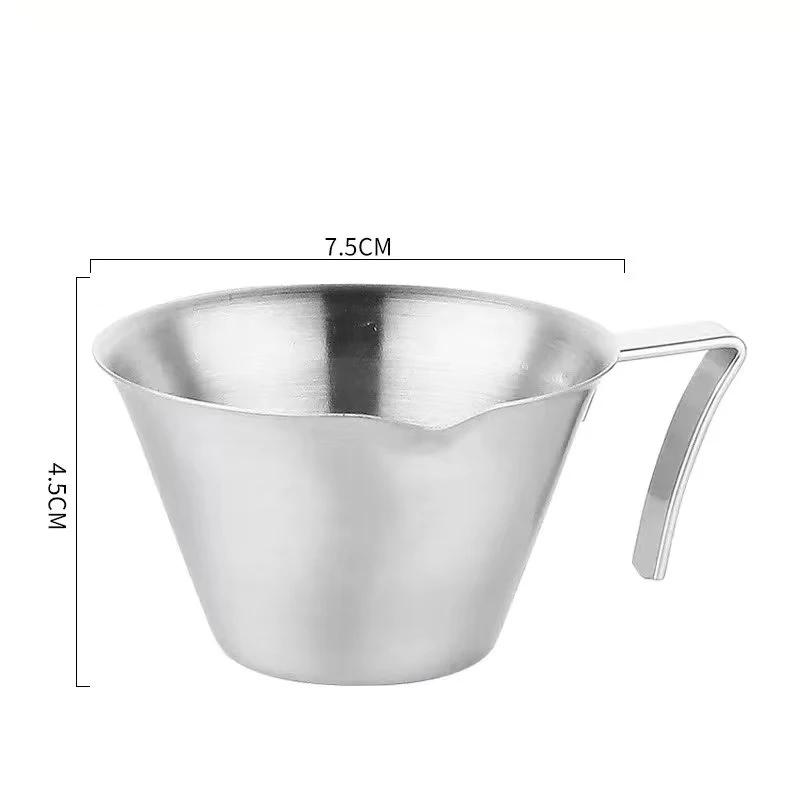 Tasse d'extraction de café en acier inoxydable 304, tasse d'extraction d'espresso de 100 ml avec bec verseur, tasse pratique d'une once, accessoires de café