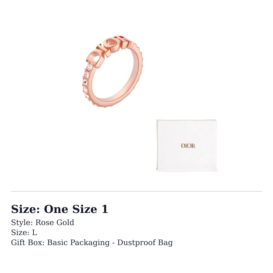 Dior Faux Crystal Rings Women's R1009DVOCY_D12P