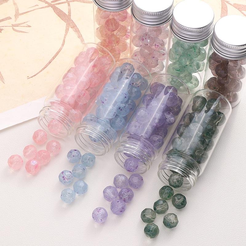 [10mm] Colorful Faceted Round Beads Glass Ball Beads DIY Jewelry Bracelet Accessories