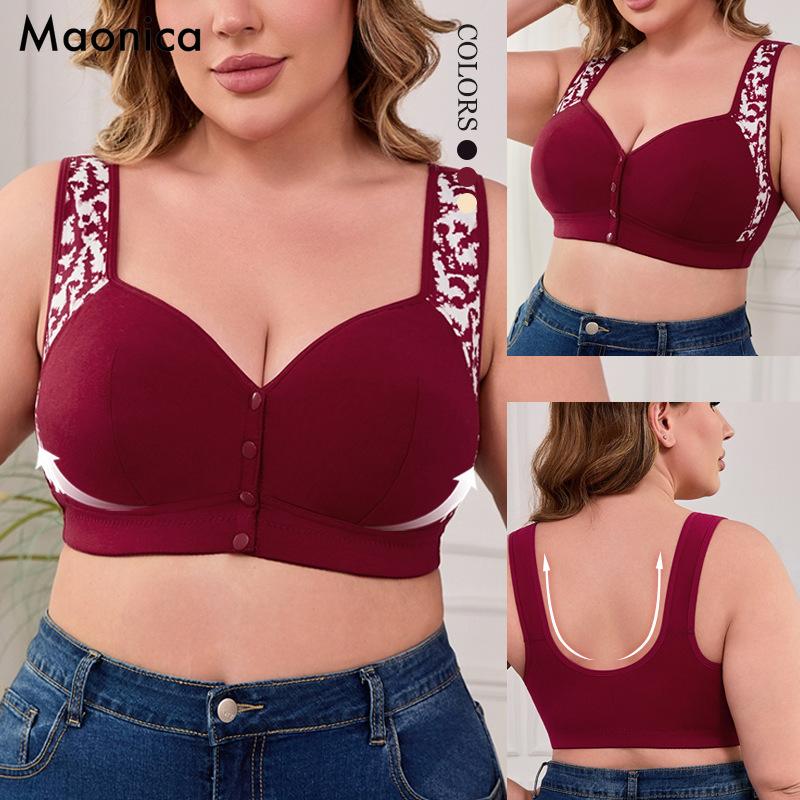 0XL-7XL Podprsenka s předním zapínáním Nadměrná velikost Bez kostic Tílko Spodní prádlo