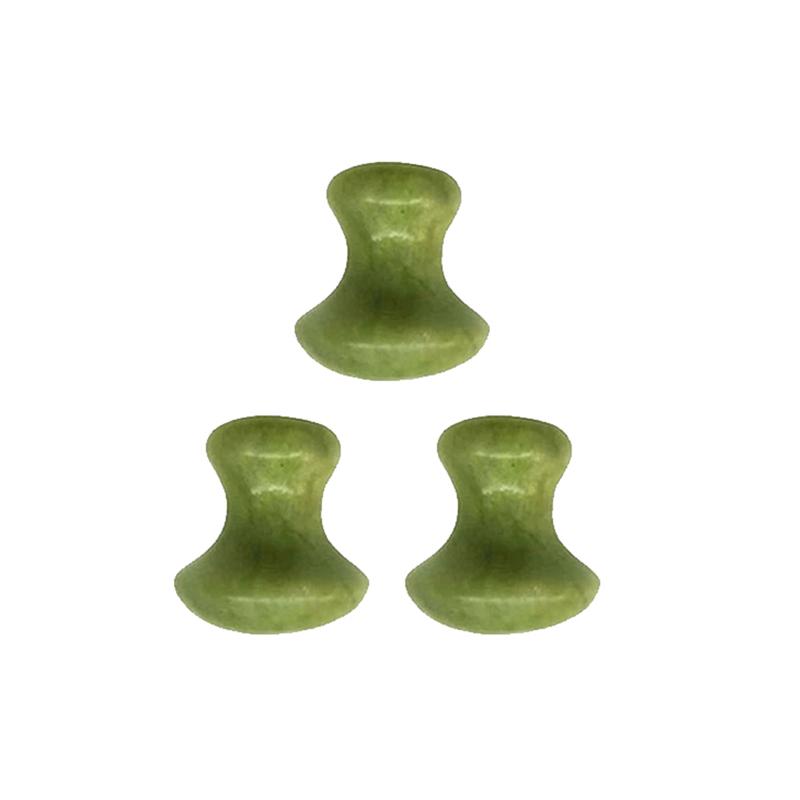 3pcs Natural Jade Mushroom Crystal Gua Sha Stone Facial Massager Quartz Scraping Massage Tool SPA Acupuncture Relaxing Tool