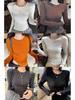 Superniniyy Brushed Long-Sleeve Slim Fit Tee – Stretchy Round Neck Base Layer Top