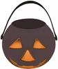 Pumpkin Candy Bucket Black Halloween 15cm