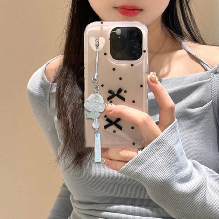 Multipurpose Jellyfish Chimes Phone Charm for Phones and Keys Decoration Handmade with Scratch Resistant Materials