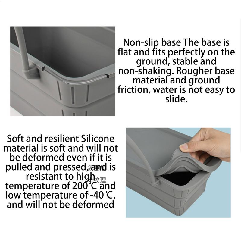 Ice Buckets Silicone Beverage Bucket With Handle Large Capacity Party Supplies For Picnics Pool BBQ Gatherings Home Bar Beach