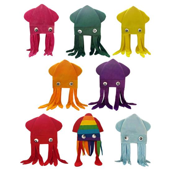 Unique Festival Party Gift Funny Octopus Hat with Tentacles, Creative Plush Cap for Cosplay Comic Exhibition Costume Gear and Photography, Novelty