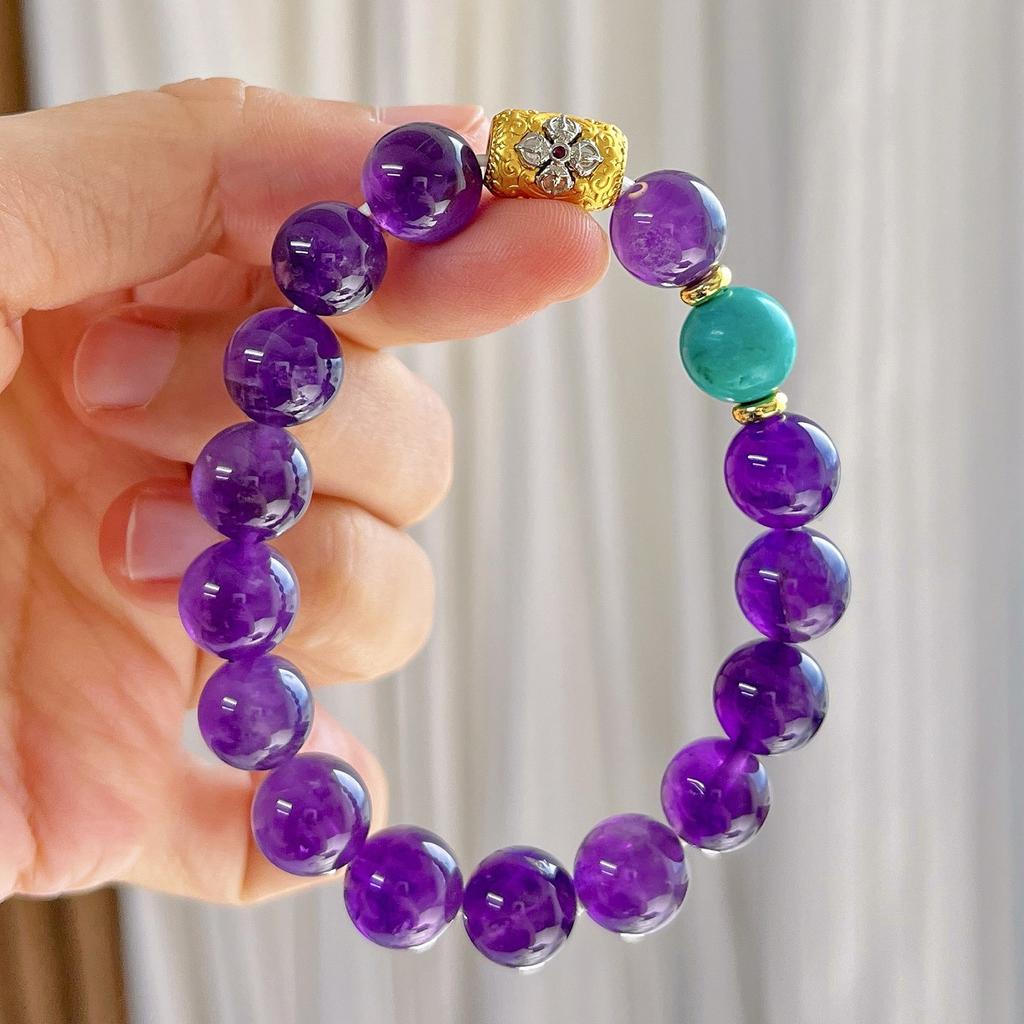 10Mm Autumn And Winter Natural Royal Amethyst Design Bracelet Bracelet.