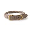 2024 Purespet Various Color Braided PU Leather Animal Pattern Dog Leash with Fur Trim
