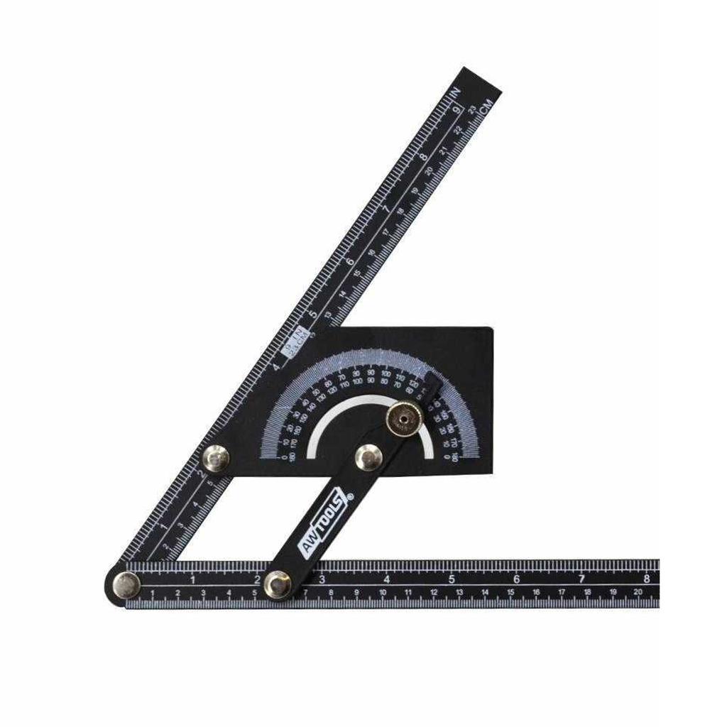 AW Tools Aluminium-Winkelmesser-Quadrat