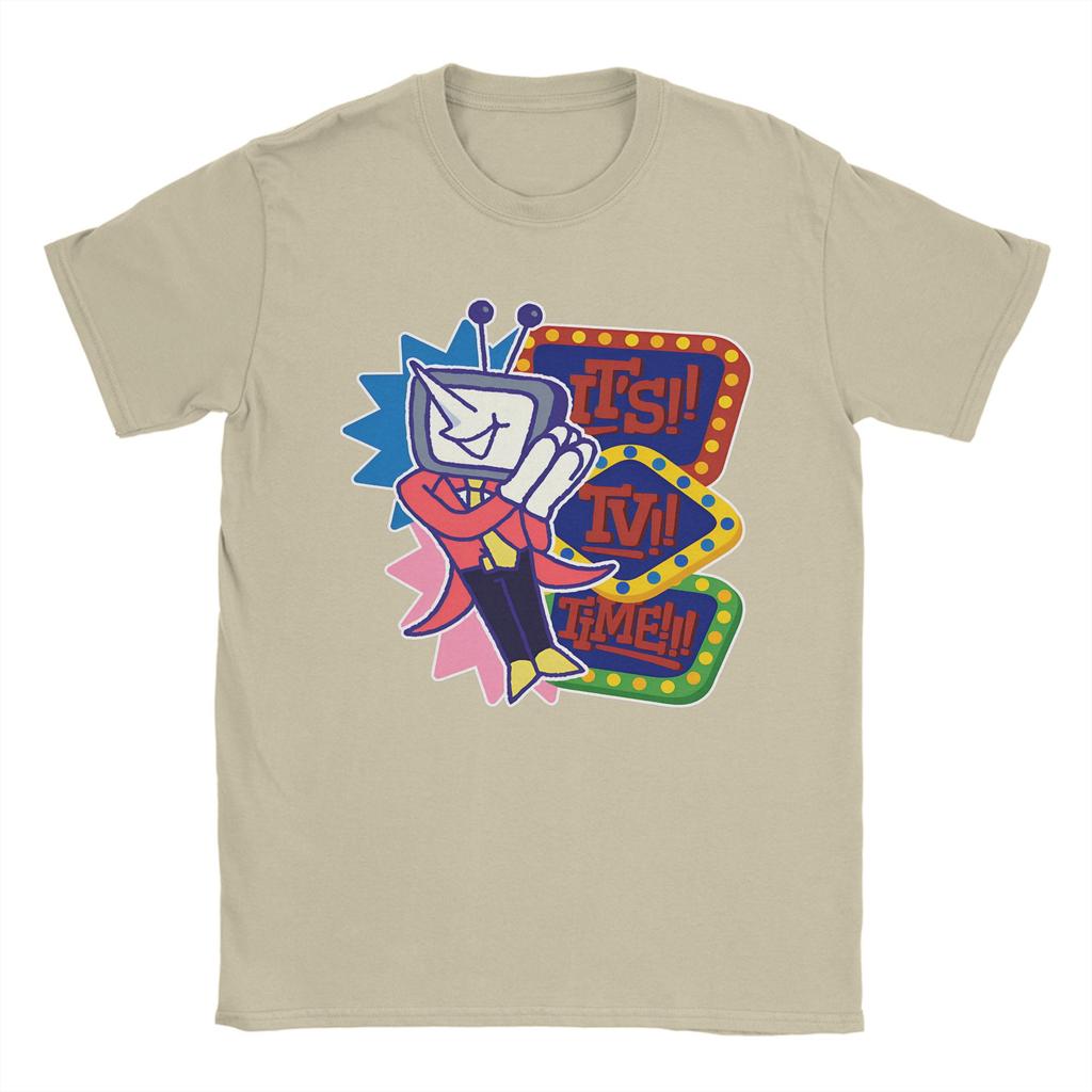 It's TV Time Deltarune tenna T-Shirt Couple Vintage Cotton T-Shirts Summer O Neck Trendy Cool Tee Shirt Pattern Oversized Tops