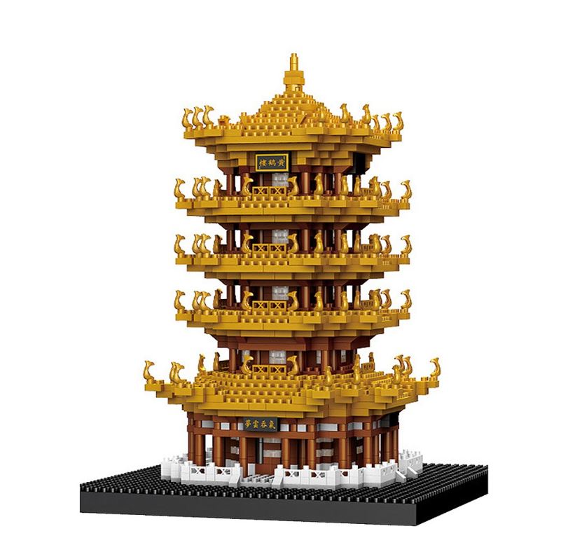 Medium-sized Yellow Crane Tower world-famous building landmark block, mixed, Korean popular toys