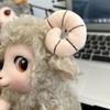 Simulated Horned Lamb Plush Keychain 2027 Year of Goat Mascot Soft Sheep Pendant for Key Bag Car Hanging Decor