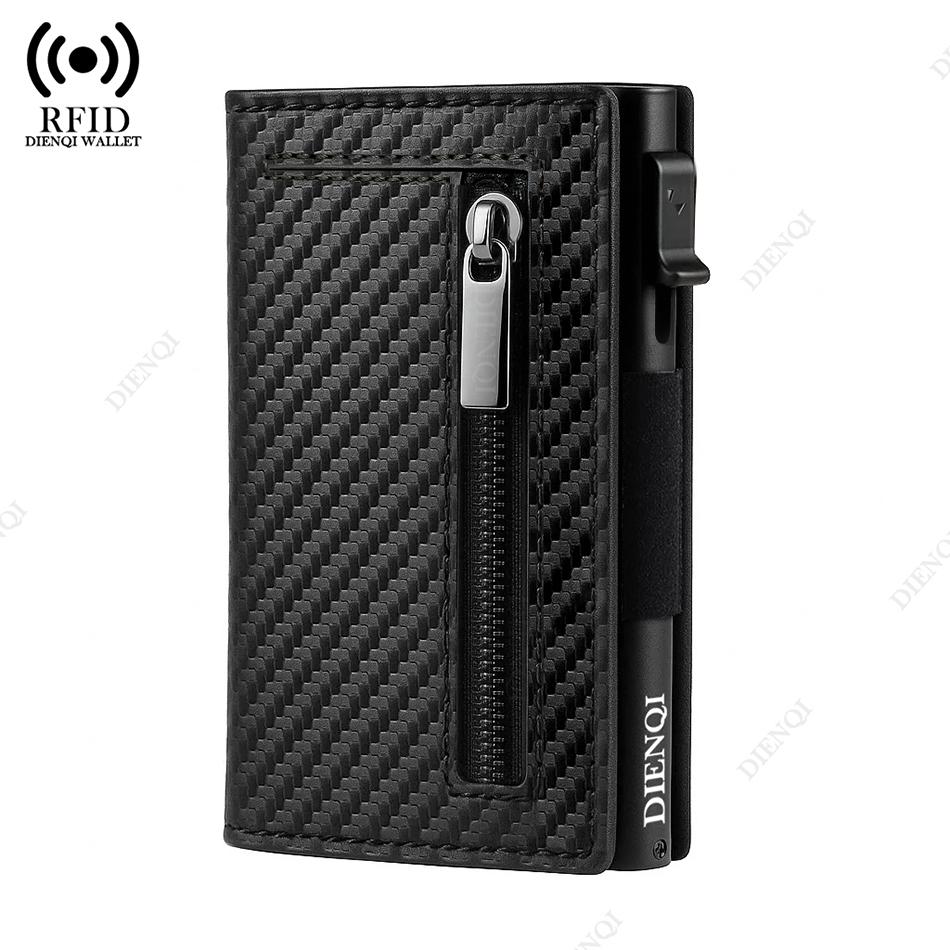 RFID Business Card Holder Credit CardHolder Luxury Men Wallet Mental Aluminium Slim Thin Small Black MoneyBag Male Festival Gift