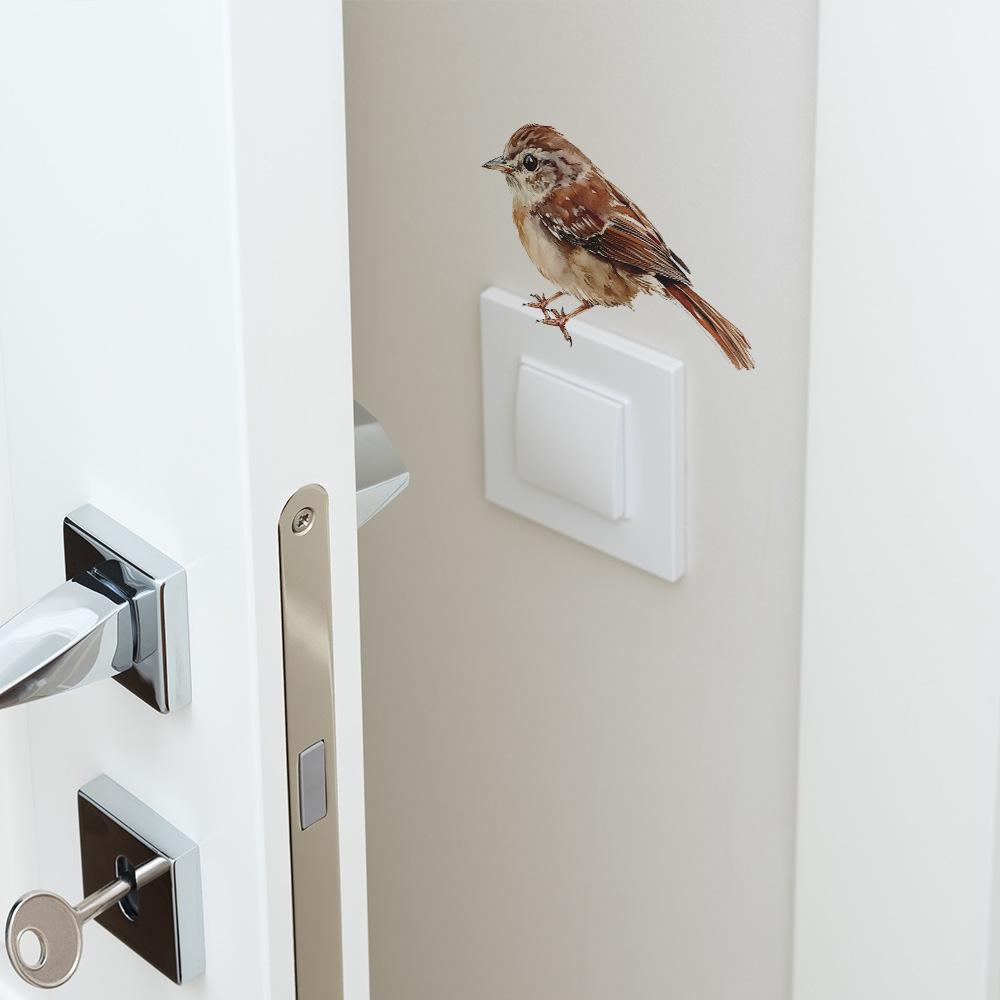 Måla En Liten Fågel I Sovrummet Vardagsrummet och Entrén Strömbrytare och Klistra Heminredning Väggklistermärken